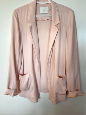 Talula Blush Pink Relaxed Blazer Size 6 Soft Girl Minimalist Office Core